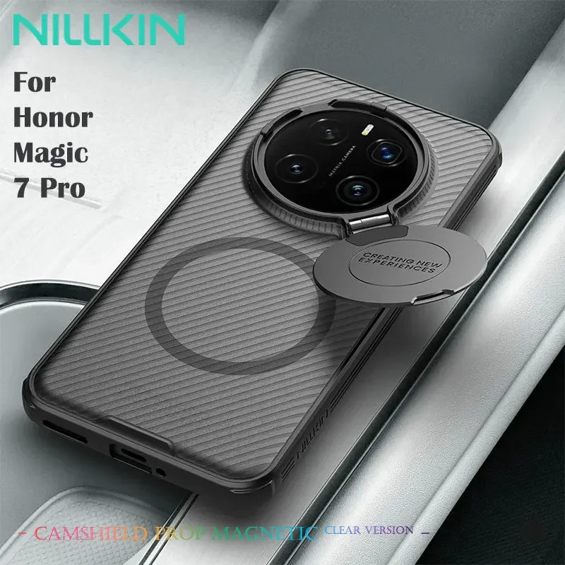 Nillkin Magnetic Case for Honor Magic 7 Pro, Flip Lens Cover with Kickstand, MagSafe, Shockproof, Anti-Scratch, 360° Protection
Nillkin Magnetic Case for Honor Magic 7 Pro, Flip Lens Cover with Kickstand, MagSafe, Shockproof, Anti-Scratch, 360° Protection