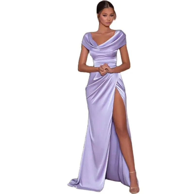 Sexy Prom Dresses Lavender Mermaid Evening Dress High Split Off The Shoulder Sleeveless Cocktail Party Gown Plus Size
Sexy Prom Dresses Lavender Mermaid Evening Dress High Split Off The Shoulder Sleeveless Cocktail Party Gown Plus Size