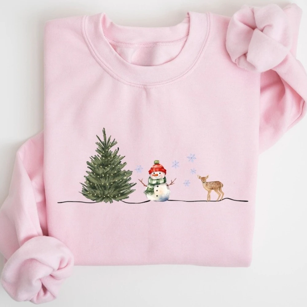 Рождественский свитшот со снеговиком, милая рождественская одежда, снеговик, палевый пуловер унисекс в стиле ретро, женский повседневный уличный костюм для повседневной жизни
Рождественский свитшот со снеговиком, милая рождественская одежда, снеговик, палевый пуловер унисекс в стиле ретро, женский повседневный уличный костюм для повседневной жизни