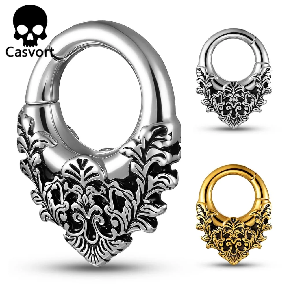 Casvort 2 шт. винтажные магнитные кликеры-утяжелители для проколотых ушей из нержавеющей стали, 4 г, 5 мм, с узором «Цветочные лозы»
Casvort 2 шт. винтажные магнитные кликеры-утяжелители для проколотых ушей из нержавеющей стали, 4 г, 5 мм, с узором «Цветочные лозы»