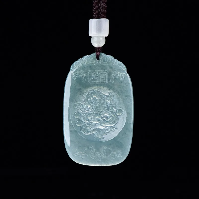 Natural Emerald Blue Water Green Dragon Brand Pendant Necklace Carved Charm Jadeite Jewelry Fashion Amulet Gifts Certificate
Natural Emerald Blue Water Green Dragon Brand Pendant Necklace Carved Charm Jadeite Jewelry Fashion Amulet Gifts Certificate