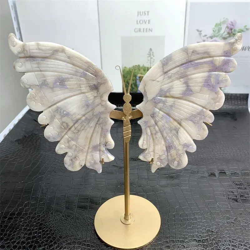 Natural Flower Agate Crystal Energy Sakura Hand Carved Butterfly Wings Figurine Healing Stone For Home Decoration 1pcs
Natural Flower Agate Crystal Energy Sakura Hand Carved Butterfly Wings Figurine Healing Stone For Home Decoration 1pcs