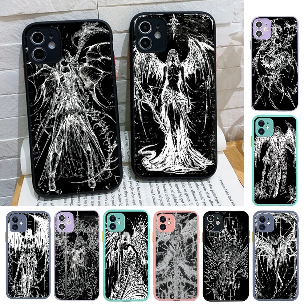 Luxury Bloodsacrifice Black Angel Phone Case For IPhone 14 11 12 13 Mini Pro Max 8 7 Plus X XR XS MAX Translucent Matte Cover 
Luxury Bloodsacrifice Black Angel Phone Case For IPhone 14 11 12 13 Mini Pro Max 8 7 Plus X XR XS MAX Translucent Matte Cover