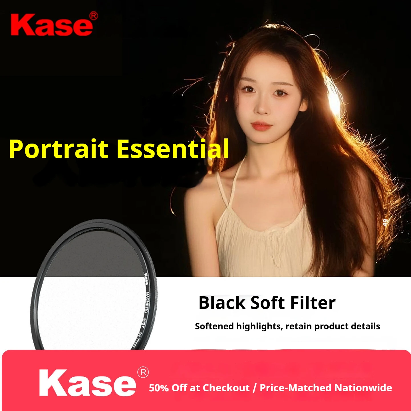 kase Wolverine Magnetic Black Soft Focus Filter 1/4" (Includes Internal Adapter Ring) Black Soft Focus Filter, Dreamy Filter
kase Wolverine Magnetic Black Soft Focus Filter 1/4" (Includes Internal Adapter Ring) Black Soft Focus Filter, Dreamy Filter