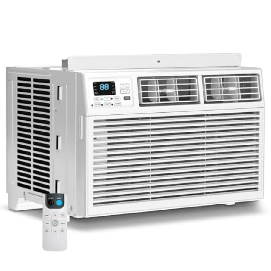 Window AC Unit, 10000 BTU, for Bedroom/Apartment/Living Room/Office, White Plastic, 6-in-1 Modes with 24H Timer, Energy Saving
Window AC Unit, 10000 BTU, for Bedroom/Apartment/Living Room/Office, White Plastic, 6-in-1 Modes with 24H Timer, Energy Saving