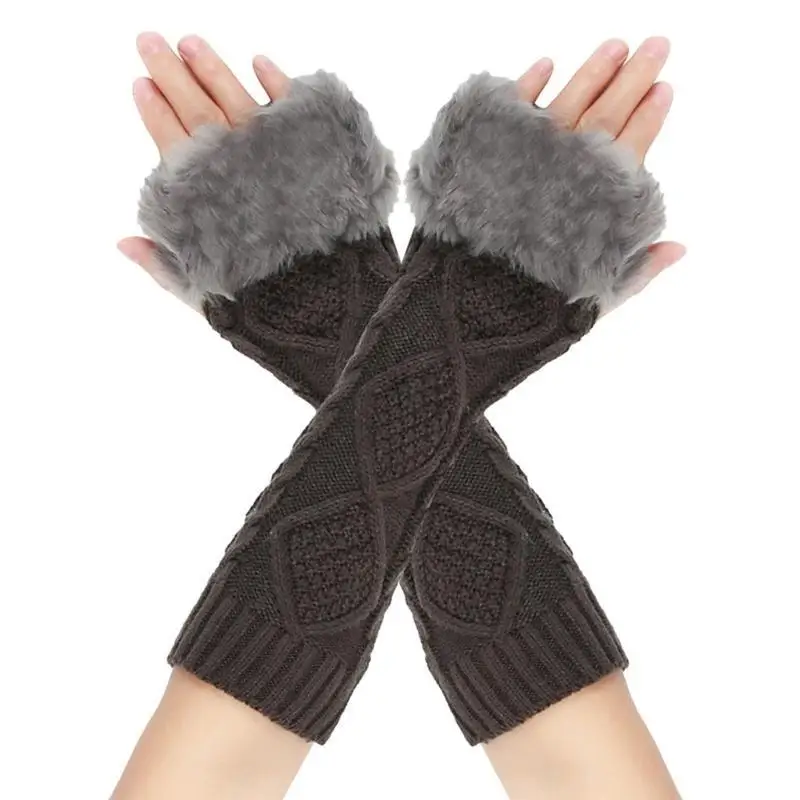 39BD Winter Plush Cuffs Knit Gloves Lengthen Wrist Women Half Finger Gloves Thicken Outdoor Cycling Skiing Gloves Keep Warm
39BD Winter Plush Cuffs Knit Gloves Lengthen Wrist Women Half Finger Gloves Thicken Outdoor Cycling Skiing Gloves Keep Warm