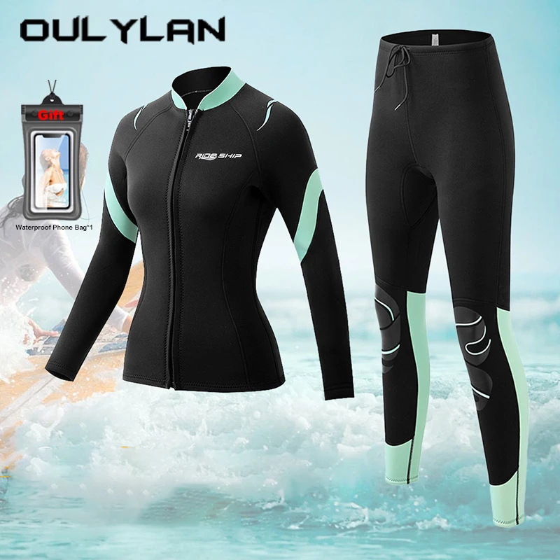 Oulylan Women's Wetsuit Jacket or Pants 3mm Neoprene Wet Suits Tops or Bottoms Front Zip Thermal Swimsuit For Scuba Diving Surf
Oulylan Women's Wetsuit Jacket or Pants 3mm Neoprene Wet Suits Tops or Bottoms Front Zip Thermal Swimsuit For Scuba Diving Surf