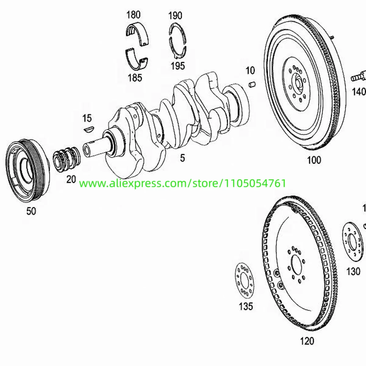 2720300903 Applicable to the crankshaft pulley of M-erc-ed-es-Be-nz M272 W204 engine
2720300903 Applicable to the crankshaft pulley of M-erc-ed-es-Be-nz M272 W204 engine