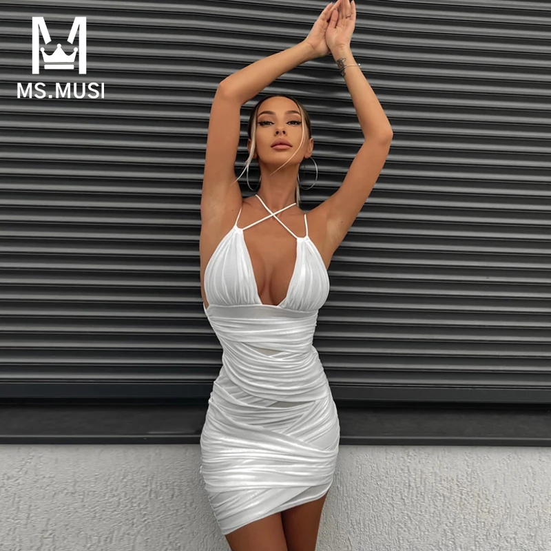 MSMUSI 2023 New Fashion Women Sexy Strap Halter Lace Mesh Draped Fold Sleeveless Bodycon Party Club Event Mini Dress Vestidos
MSMUSI 2023 New Fashion Women Sexy Strap Halter Lace Mesh Draped Fold Sleeveless Bodycon Party Club Event Mini Dress Vestidos
