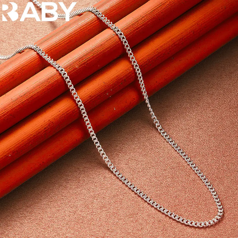 URBABY 925 Sterling Silver 2mm Rope Chain Necklace For Men and Women Fashion Jewelry Exquisite Party Engagement Wedding Gift
URBABY 925 Sterling Silver 2mm Rope Chain Necklace For Men and Women Fashion Jewelry Exquisite Party Engagement Wedding Gift