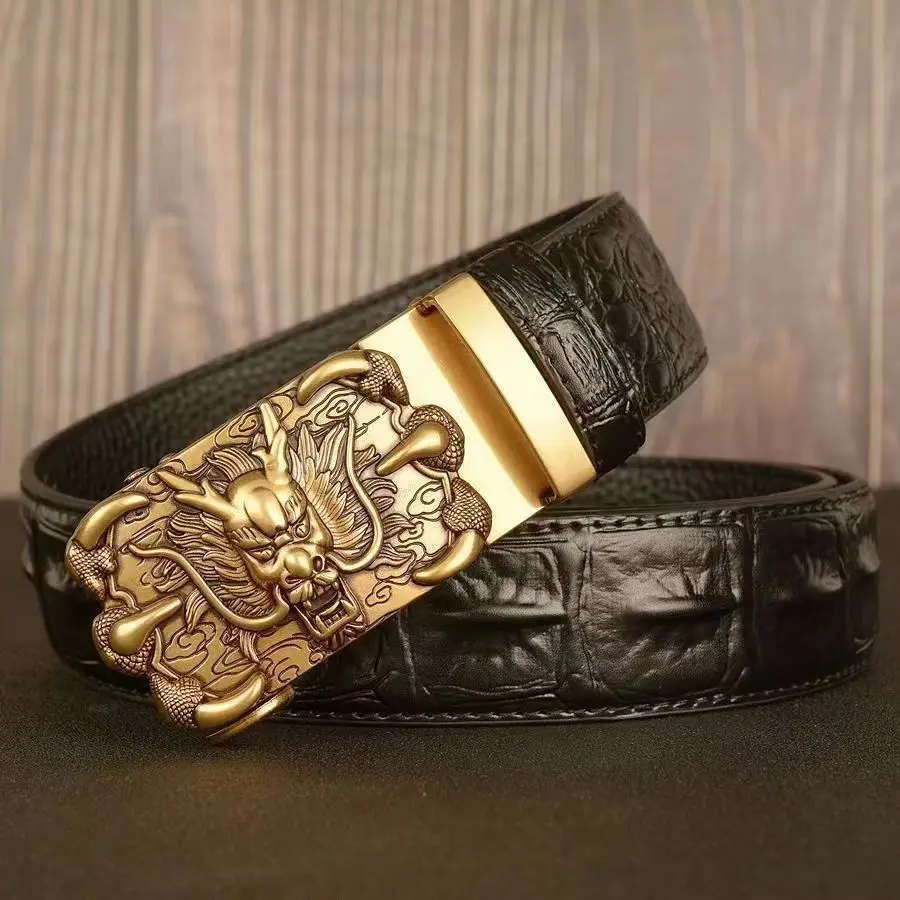 2025 New Crocodile Pattern Men's Business Belt, Personalized Dragon Head Retro Dragon Claw Automatic Buckle Belt and Belt
2025 New Crocodile Pattern Men's Business Belt, Personalized Dragon Head Retro Dragon Claw Automatic Buckle Belt and Belt
