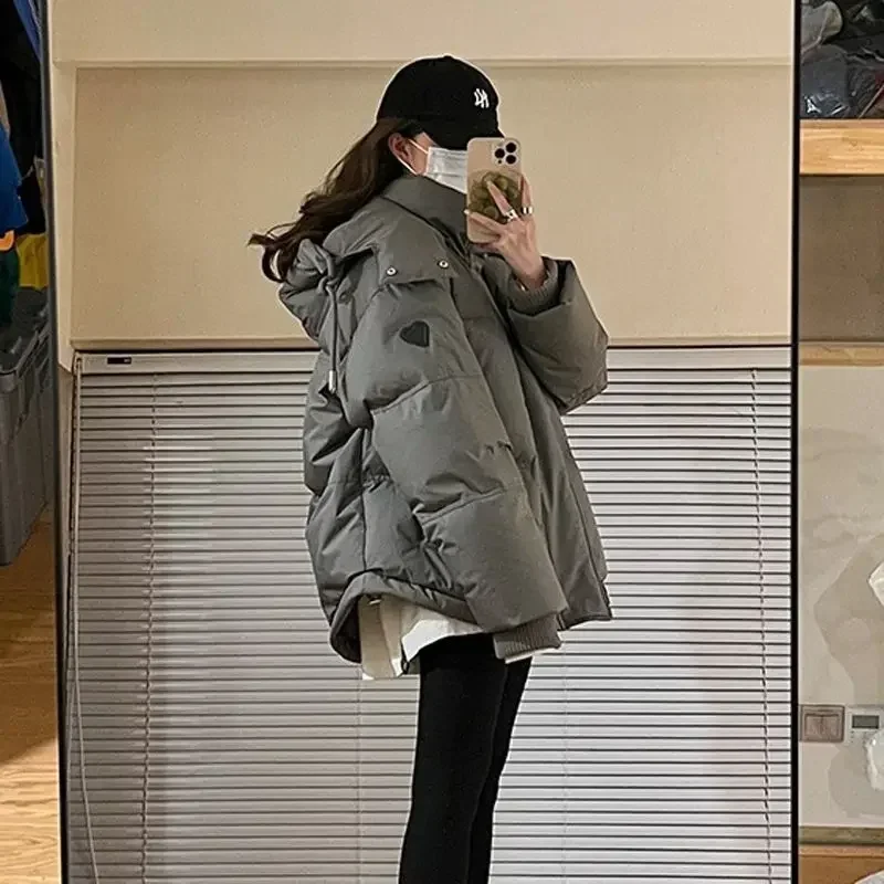 Gery Down Cotton Jacket Women Winter Hooded Loose Puffer Parkas Thick Warm Female Love Embroidery Padded Coat Snow Outwear
Gery Down Cotton Jacket Women Winter Hooded Loose Puffer Parkas Thick Warm Female Love Embroidery Padded Coat Snow Outwear