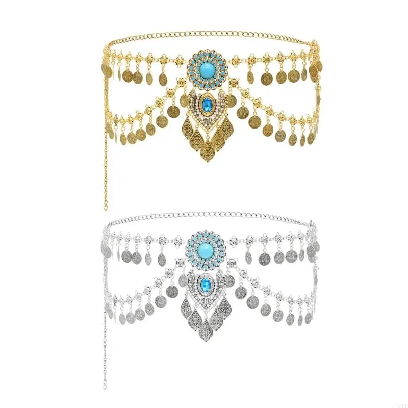 N5KE Stylish Metal Chain Belt Multi Layer Waist Chain Layered Belly Decor for Belly Dance Parties Theatrical Performances
N5KE Stylish Metal Chain Belt Multi Layer Waist Chain Layered Belly Decor for Belly Dance Parties Theatrical Performances