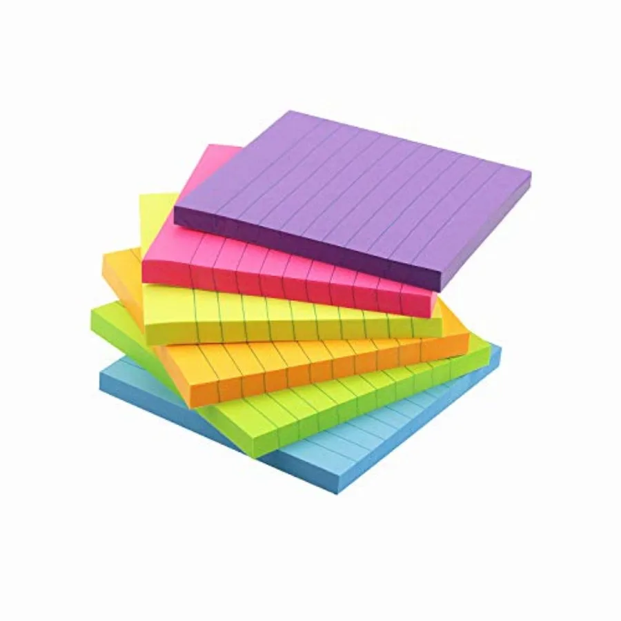 Led Sticky Notes with Les Self-Stick Notes 6 Bright Color 6 Pads 60 Sheets/Pad
Led Sticky Notes with Les Self-Stick Notes 6 Bright Color 6 Pads 60 Sheets/Pad