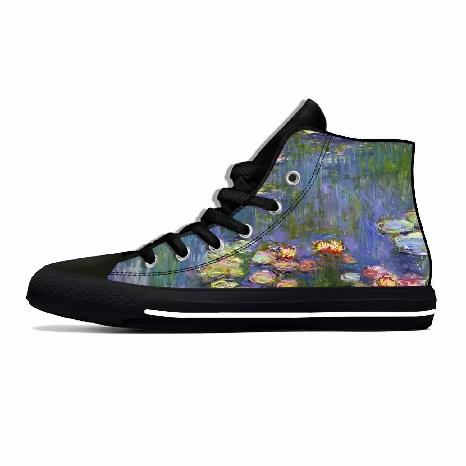 Claude Monet Water Lily Pond Oil Painting Fashion Casual Cloth Shoes High Top Lightweight Breathable 3D Print Men Women Sneakers
Claude Monet Water Lily Pond Oil Painting Fashion Casual Cloth Shoes High Top Lightweight Breathable 3D Print Men Women Sneakers