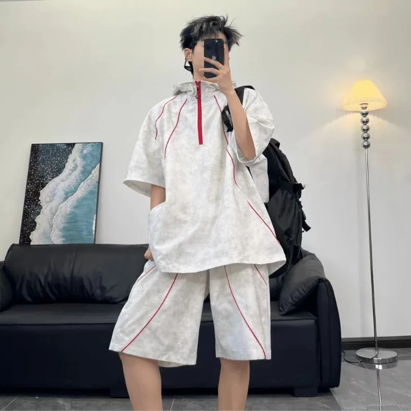 2026 New Summer Textured Hooded Half Zip Tracksuit Men Women Loose Streetwear Activewear 2 Piece Set
2026 New Summer Textured Hooded Half Zip Tracksuit Men Women Loose Streetwear Activewear 2 Piece Set