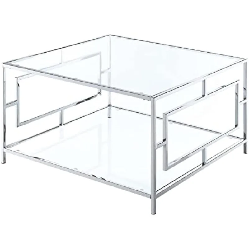 Convenience Concepts Town Square Chrome Square Coffee Table, Clear Glass / Chrome Frame
Convenience Concepts Town Square Chrome Square Coffee Table, Clear Glass / Chrome Frame
