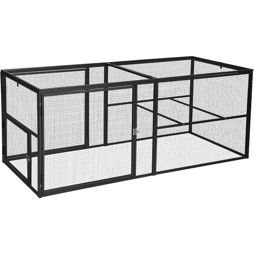 71 Chicken Coop Run Extension Metal Frame with Perches, Outdoor Rabbit Run Duck House Enclosure with Detachable Door
71 Chicken Coop Run Extension Metal Frame with Perches, Outdoor Rabbit Run Duck House Enclosure with Detachable Door