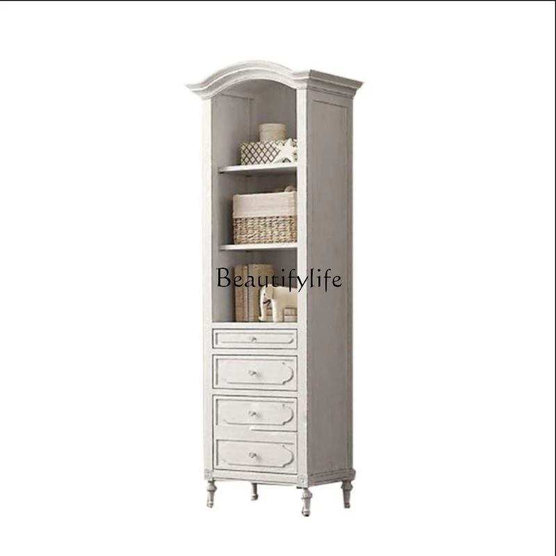 Jianou all solid wood antique white oak used bookshelf American storage French single-sided cabinet
Jianou all solid wood antique white oak used bookshelf American storage French single-sided cabinet