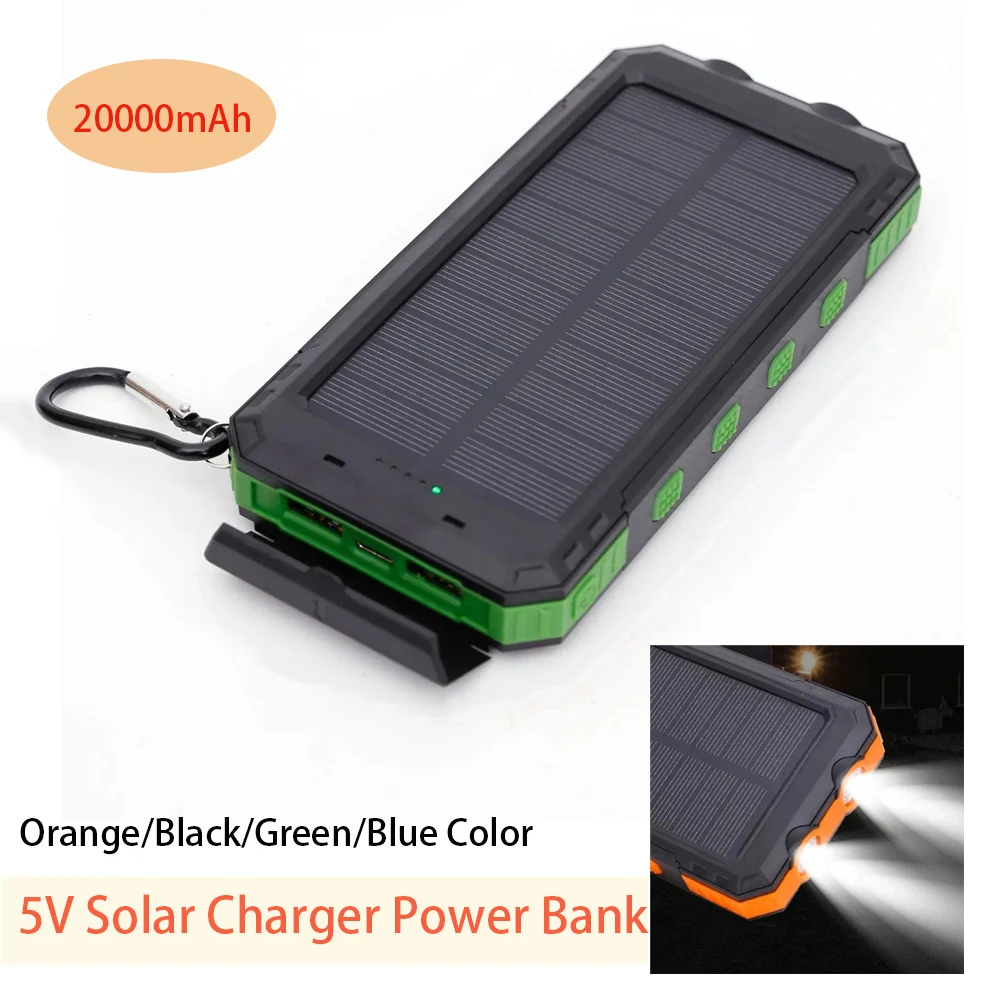 Fast Charging Solar Charger Power Bank 20000mAh Portable External Battery Pack 5V Super Bright Flashlight Panel Charging
Fast Charging Solar Charger Power Bank 20000mAh Portable External Battery Pack 5V Super Bright Flashlight Panel Charging