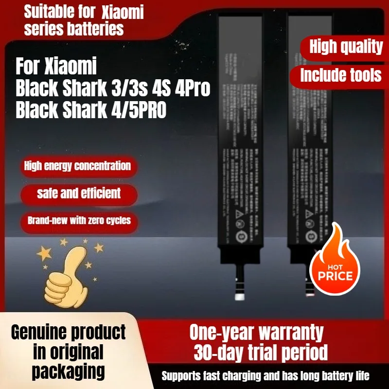 BS08FA/BS06FA/BS05FA/BS03FA/BS01FA mobile phone battery, suitable for Xiaomi Black Shark 3/3s 4S 4Pro Black Shark 4/5PRO battery
BS08FA/BS06FA/BS05FA/BS03FA/BS01FA mobile phone battery, suitable for Xiaomi Black Shark 3/3s 4S 4Pro Black Shark 4/5PRO battery