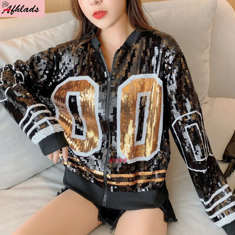 Women Long-Sleeved Short Jacket 2023 New spring And Autumn Korean Sequined Patchwork Streetwear hip hop Party Coat Outerwear
Women Long-Sleeved Short Jacket 2023 New spring And Autumn Korean Sequined Patchwork Streetwear hip hop Party Coat Outerwear