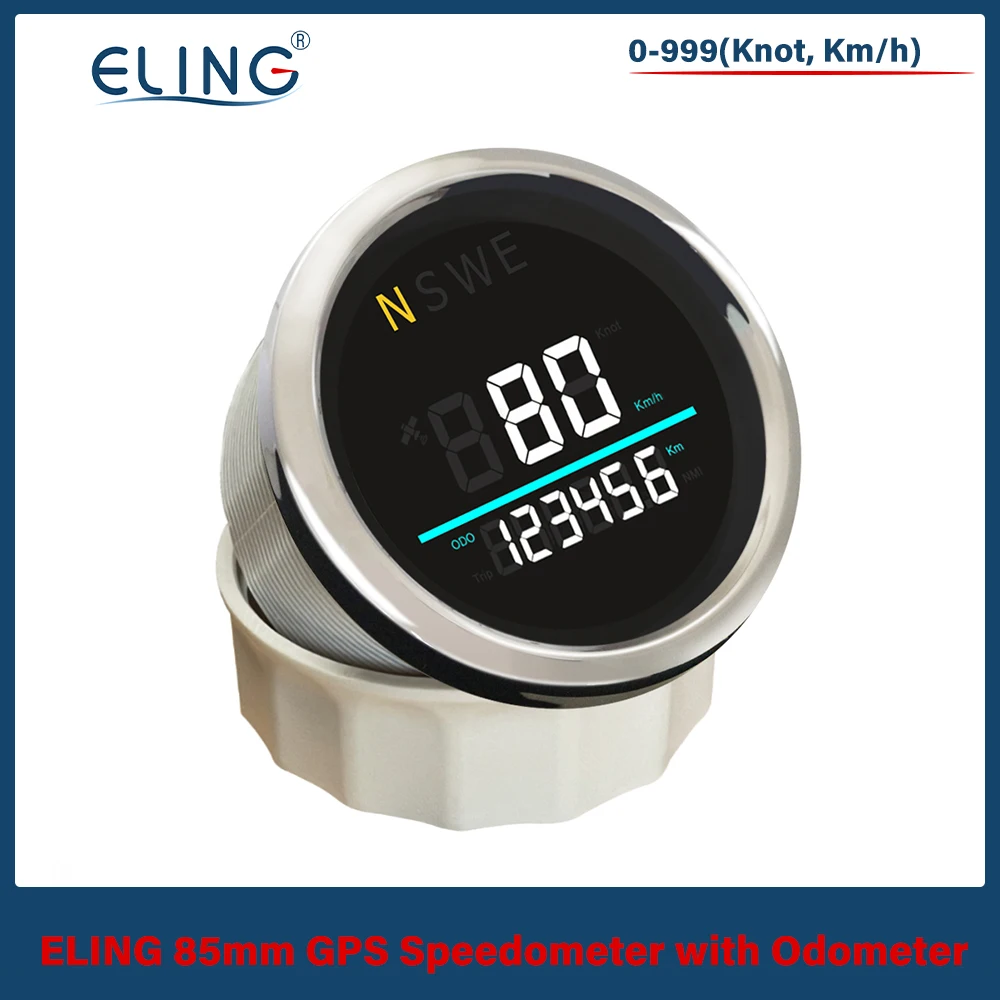 ELING Universal Marine 85mm Digital GPS Speedometer 0-999 (Knots, km/h) with Backlight GPS Antenna for Sailboat Yacht 12V 24V
ELING Universal Marine 85mm Digital GPS Speedometer 0-999 (Knots, km/h) with Backlight GPS Antenna for Sailboat Yacht 12V 24V