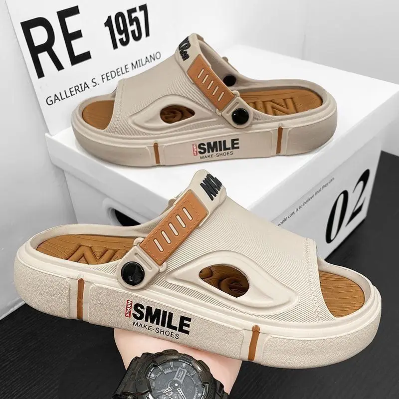 Lazy half slippers men wear in summer, anti-skid when stepping on shit, super soft thick-bottomed beach cool slippers men
Lazy half slippers men wear in summer, anti-skid when stepping on shit, super soft thick-bottomed beach cool slippers men