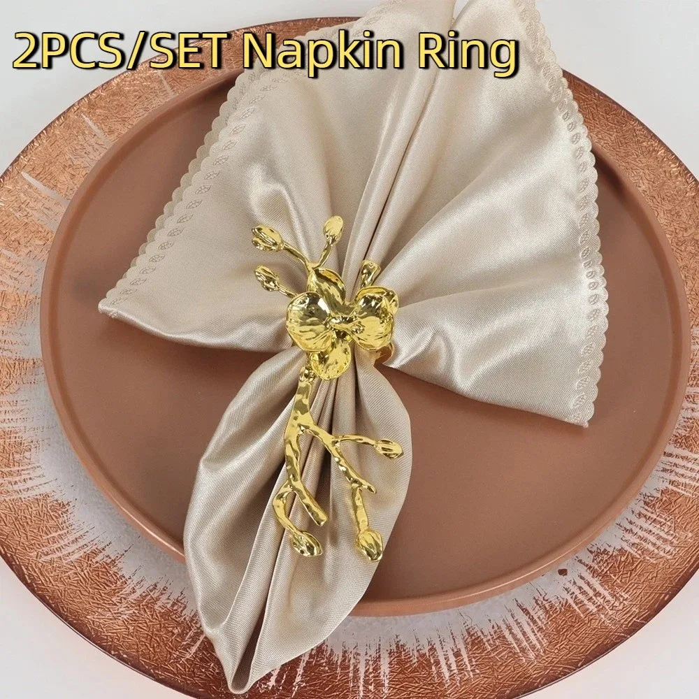 2PCS Gold/Silver Plum Blossom Napkin Ring Luxury Decorative Napkin Buckle Metal Elegant Chinese-style Napkin Ring Wedding
2PCS Gold/Silver Plum Blossom Napkin Ring Luxury Decorative Napkin Buckle Metal Elegant Chinese-style Napkin Ring Wedding