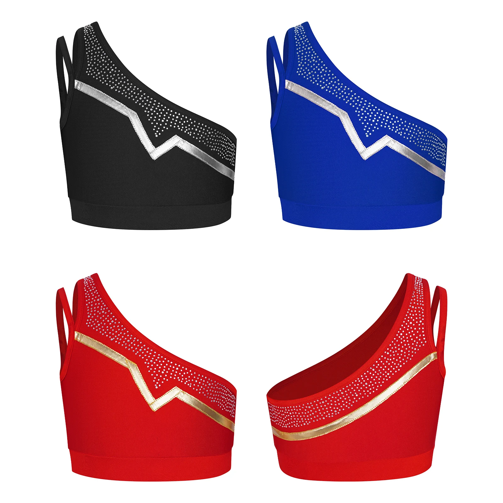 Girls Sparkly Metallic Rhinestone Sleeveless Crop Top Stretchy Breathable Gymnastics Jazz Dance Stage Competition Performance
Girls Sparkly Metallic Rhinestone Sleeveless Crop Top Stretchy Breathable Gymnastics Jazz Dance Stage Competition Performance