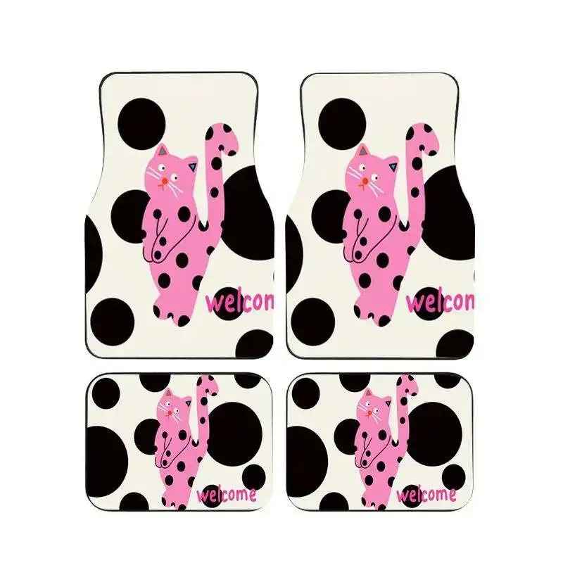 4Pcs Polka Dot Pink Cat Print Car Floor Mats Non-Slip Waterproof Universal Foot Pads Auto Interior Decoration Suit Sedan SUV
4Pcs Polka Dot Pink Cat Print Car Floor Mats Non-Slip Waterproof Universal Foot Pads Auto Interior Decoration Suit Sedan SUV