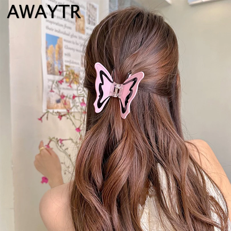 AWAYTR Dopamine Large Butterfly Hair Claws for Women Temperament Hair Clips Hairpins Barrettes Fashion Hair Accessories
AWAYTR Dopamine Large Butterfly Hair Claws for Women Temperament Hair Clips Hairpins Barrettes Fashion Hair Accessories