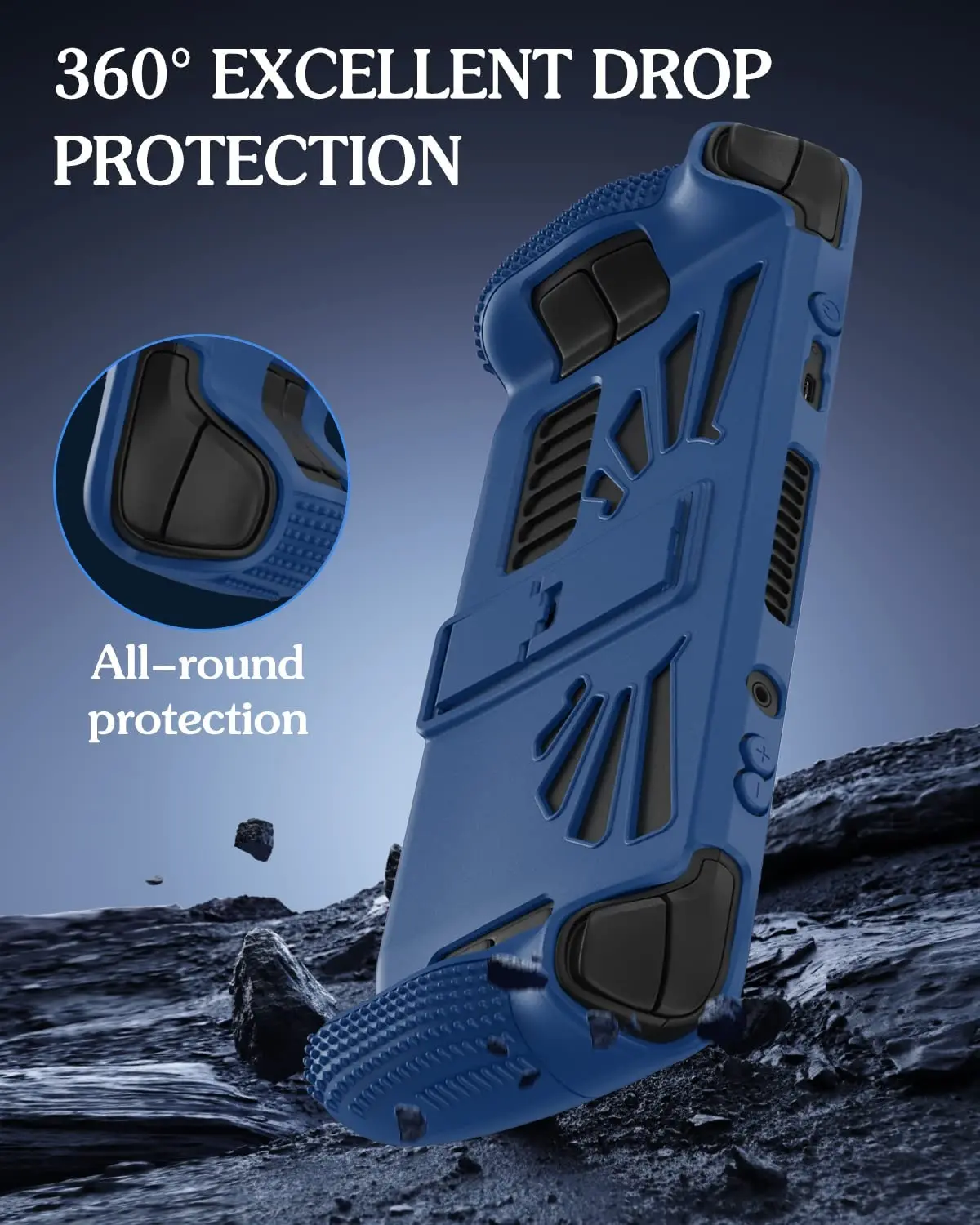 CoverJoy 3 in 1 Kit for Steam Deck Includes Standing Protective Case 2 Pairs Thumb Grips Thick Silicone Cover,
CoverJoy 3 in 1 Kit for Steam Deck Includes Standing Protective Case 2 Pairs Thumb Grips Thick Silicone Cover,