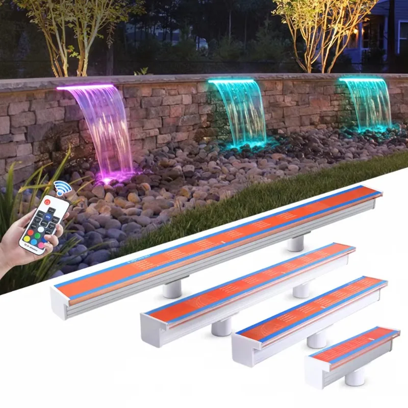 Rectangular Waterfall Feature Outdoor Pool & Backyard Water Ornament Durable Weatherproof Construction Multiple Size Options
Rectangular Waterfall Feature Outdoor Pool & Backyard Water Ornament Durable Weatherproof Construction Multiple Size Options