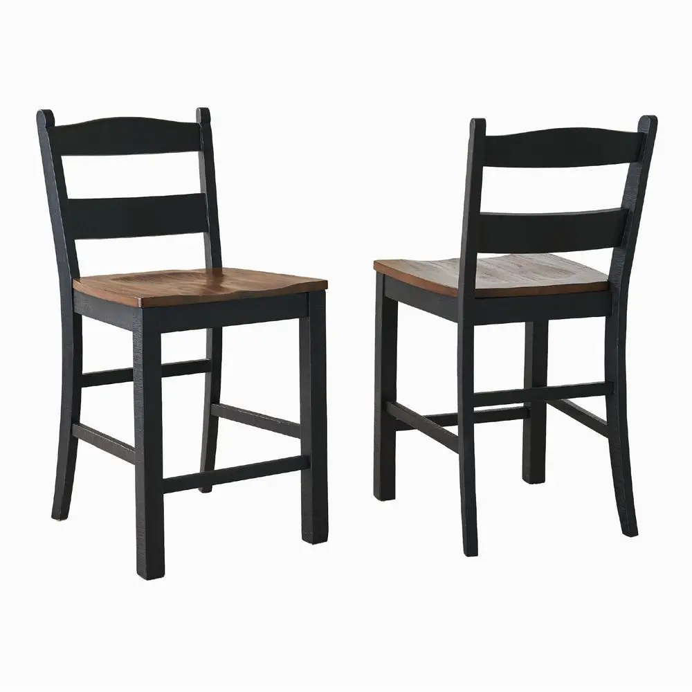 Valebeck Casual Rustic Counter Height Bar Stool with Contoured Seat and Footrest, Set of 2, Wood, 24 High, Black amp Dark Brown
Valebeck Casual Rustic Counter Height Bar Stool with Contoured Seat and Footrest, Set of 2, Wood, 24 High, Black amp Dark Brown