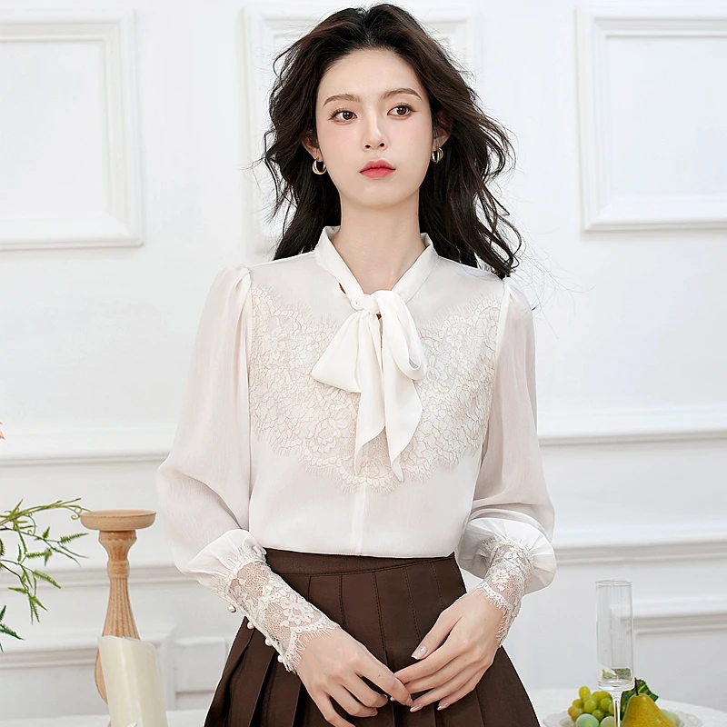Korean Fashion Chic Lace Stitching White Women Blouse 2026 Ladies Girls Cute Sweet Preppy Style Party Tops Casual Shirts Femme
Korean Fashion Chic Lace Stitching White Women Blouse 2026 Ladies Girls Cute Sweet Preppy Style Party Tops Casual Shirts Femme