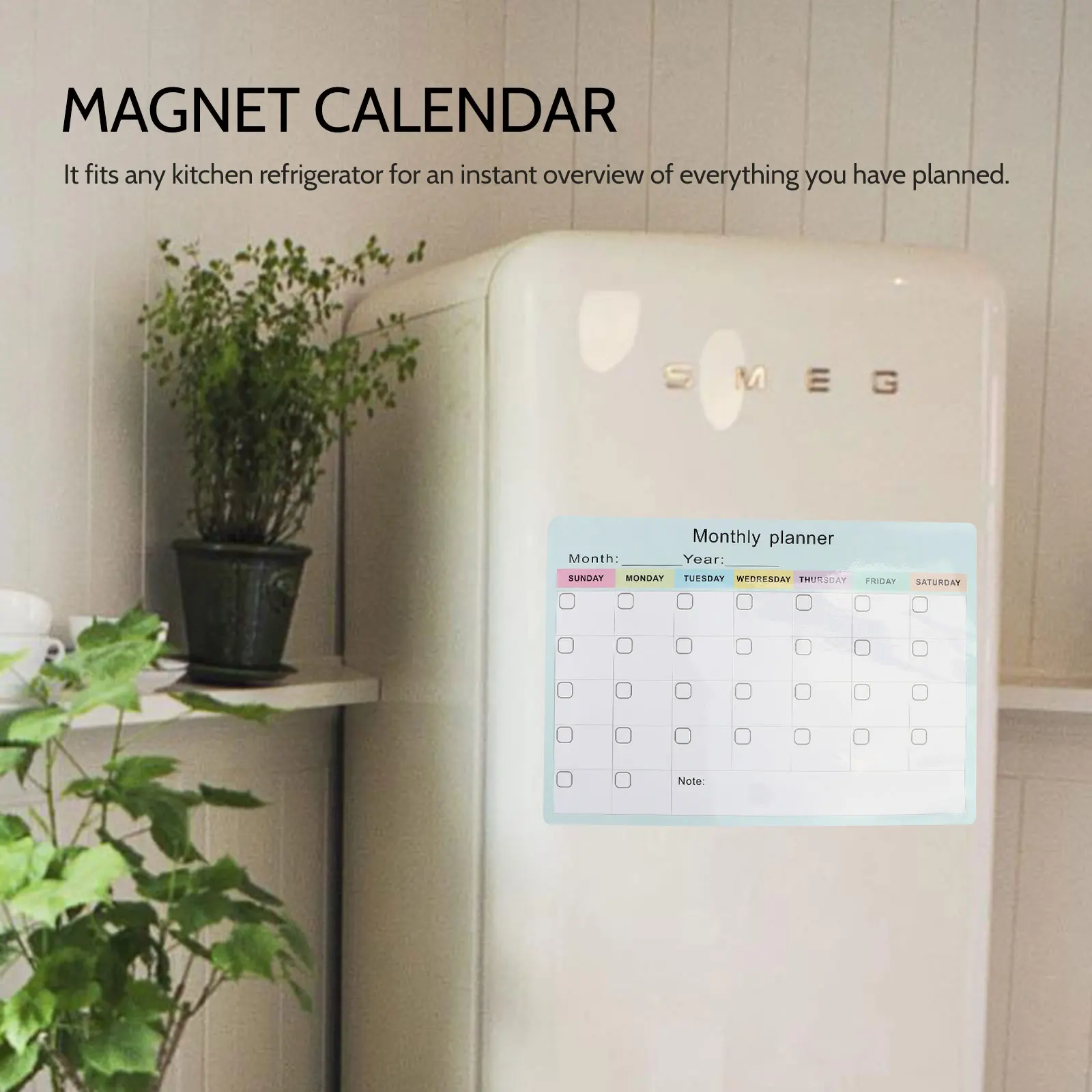 1Pc No Stain Erasable Memo Board Rubber Magnet Material Magnetic Monthly Plan Board For Kitchen Calendar Planner
1Pc No Stain Erasable Memo Board Rubber Magnet Material Magnetic Monthly Plan Board For Kitchen Calendar Planner