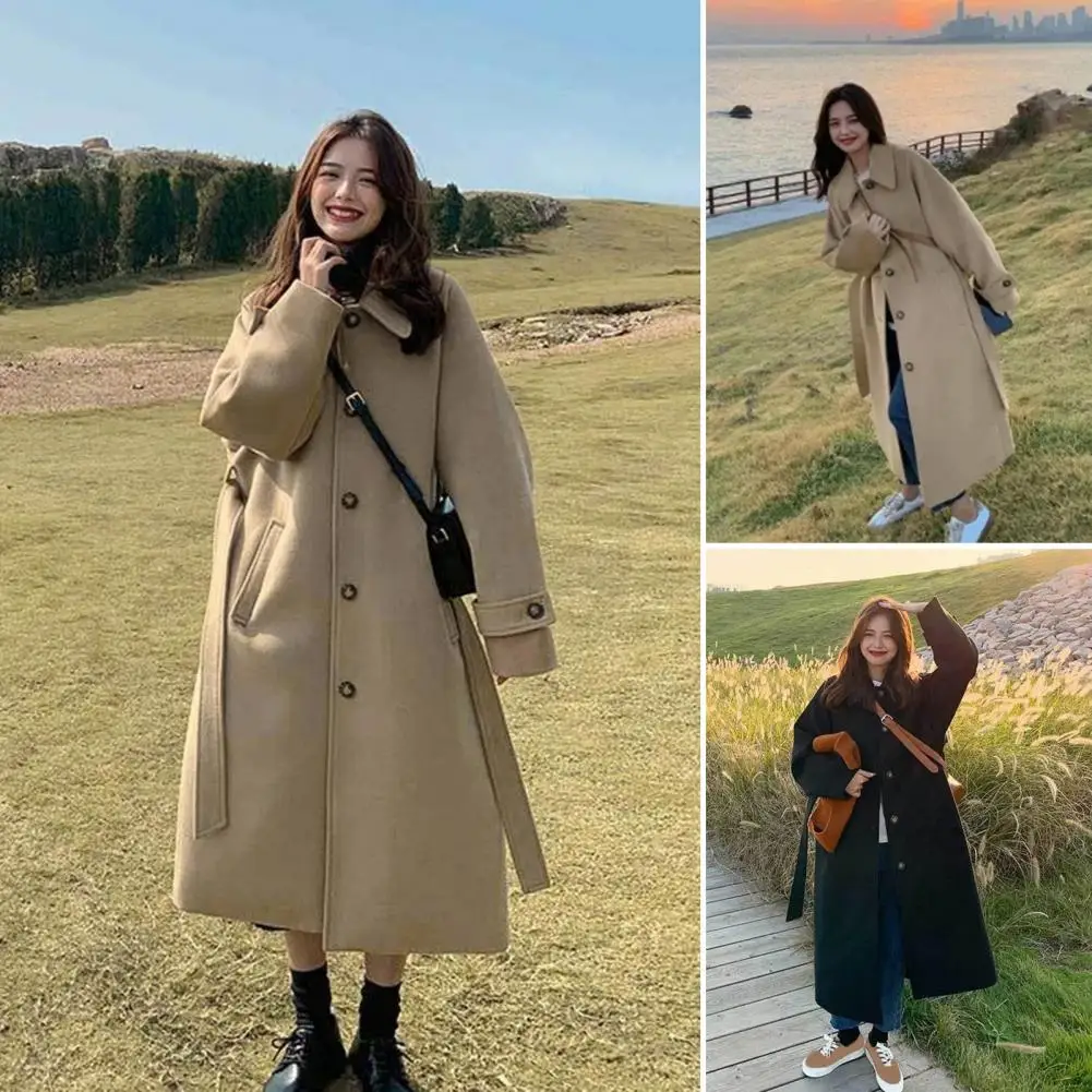 Streetwear Loose Trench Coat Midi Length Fashion Korean Elegant Khaki Black Women's Windbreaker Coat Casual Single Breasted Tops
Streetwear Loose Trench Coat Midi Length Fashion Korean Elegant Khaki Black Women's Windbreaker Coat Casual Single Breasted Tops