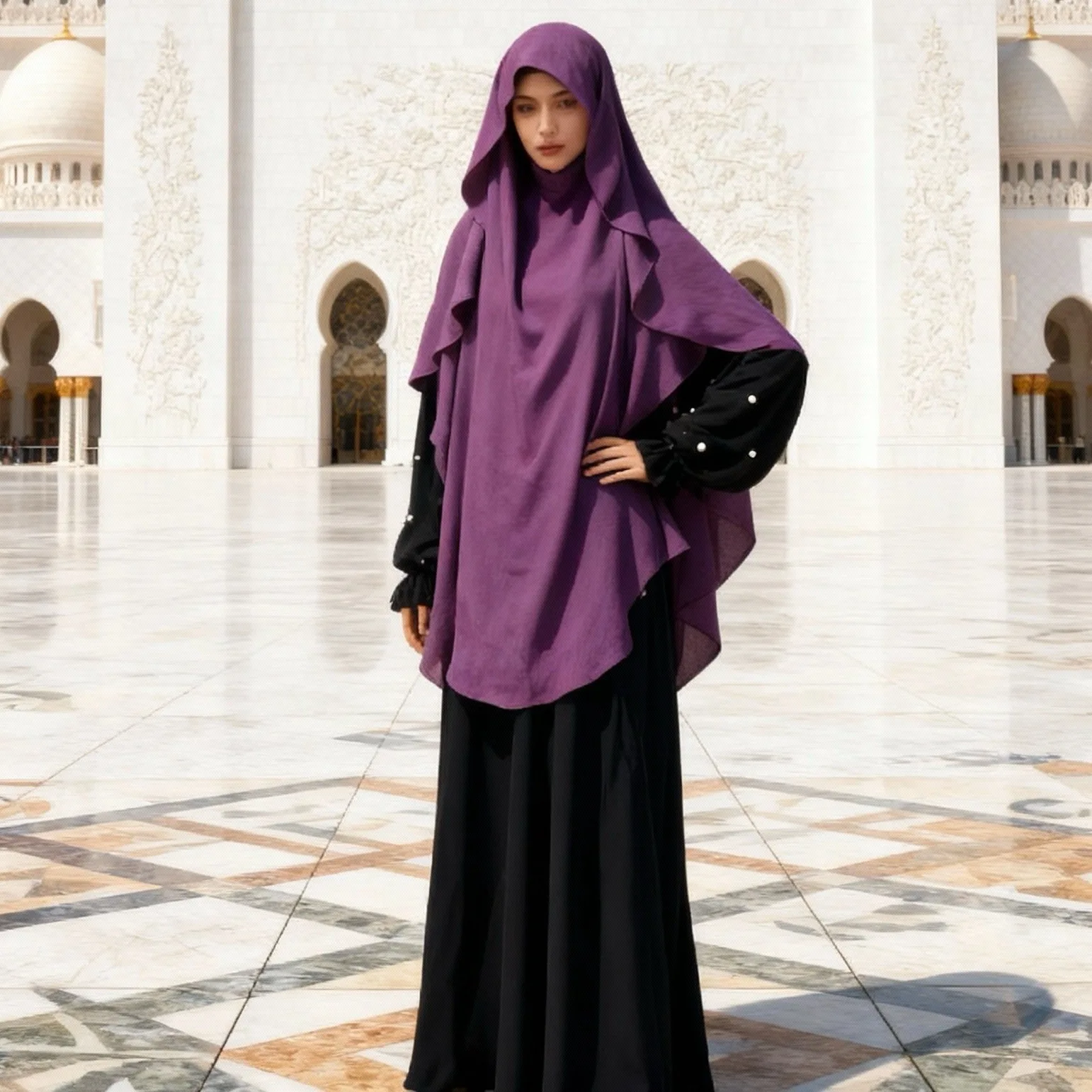New Jazz Crepe Khimar Hijab Ramadan Eid Femme Musulman Scarf Kopftuch Foulard Wholesale Muslim Women Headscarf Hijabs Scarves
New Jazz Crepe Khimar Hijab Ramadan Eid Femme Musulman Scarf Kopftuch Foulard Wholesale Muslim Women Headscarf Hijabs Scarves