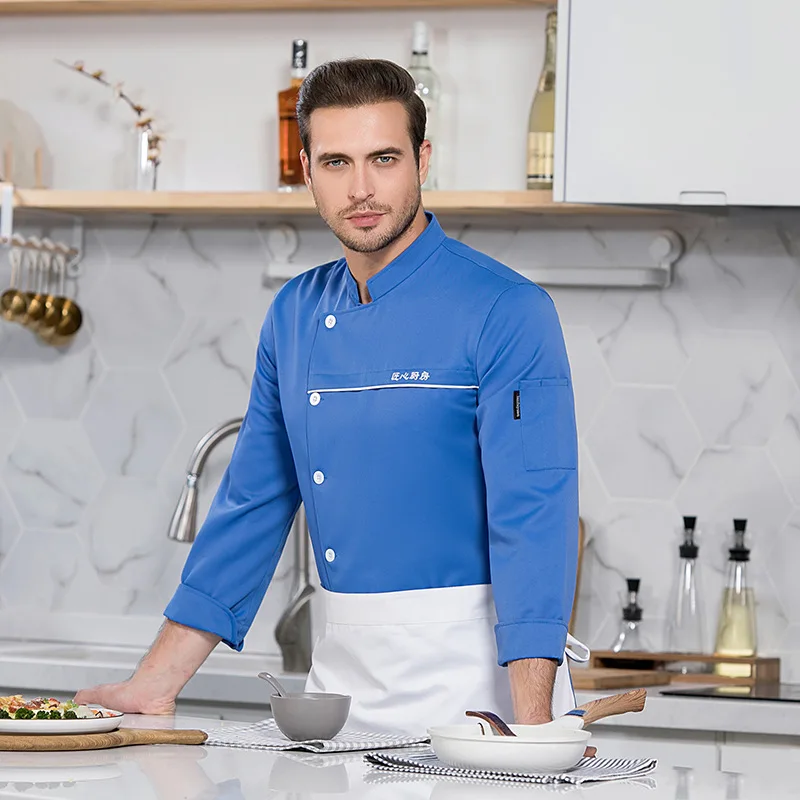 Chef's workwear for men, long-sleeved, autumn and winter, black long-sleeved chef's uniform for kitchen and restaurant, restaura
Chef's workwear for men, long-sleeved, autumn and winter, black long-sleeved chef's uniform for kitchen and restaurant, restaura