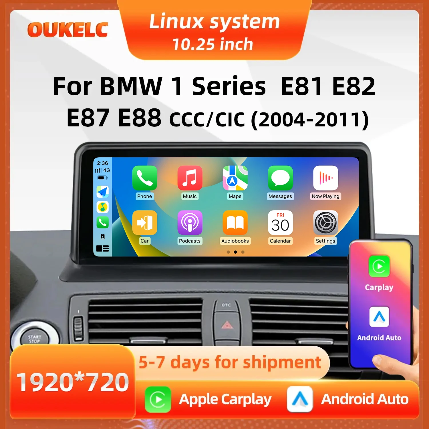 For BMW 1Series E81 E82 E87 E88 Wireless Carplay Car Radio Play Android Auto Multimedia Video Player Stereo Display Screen Linux
For BMW 1Series E81 E82 E87 E88 Wireless Carplay Car Radio Play Android Auto Multimedia Video Player Stereo Display Screen Linux