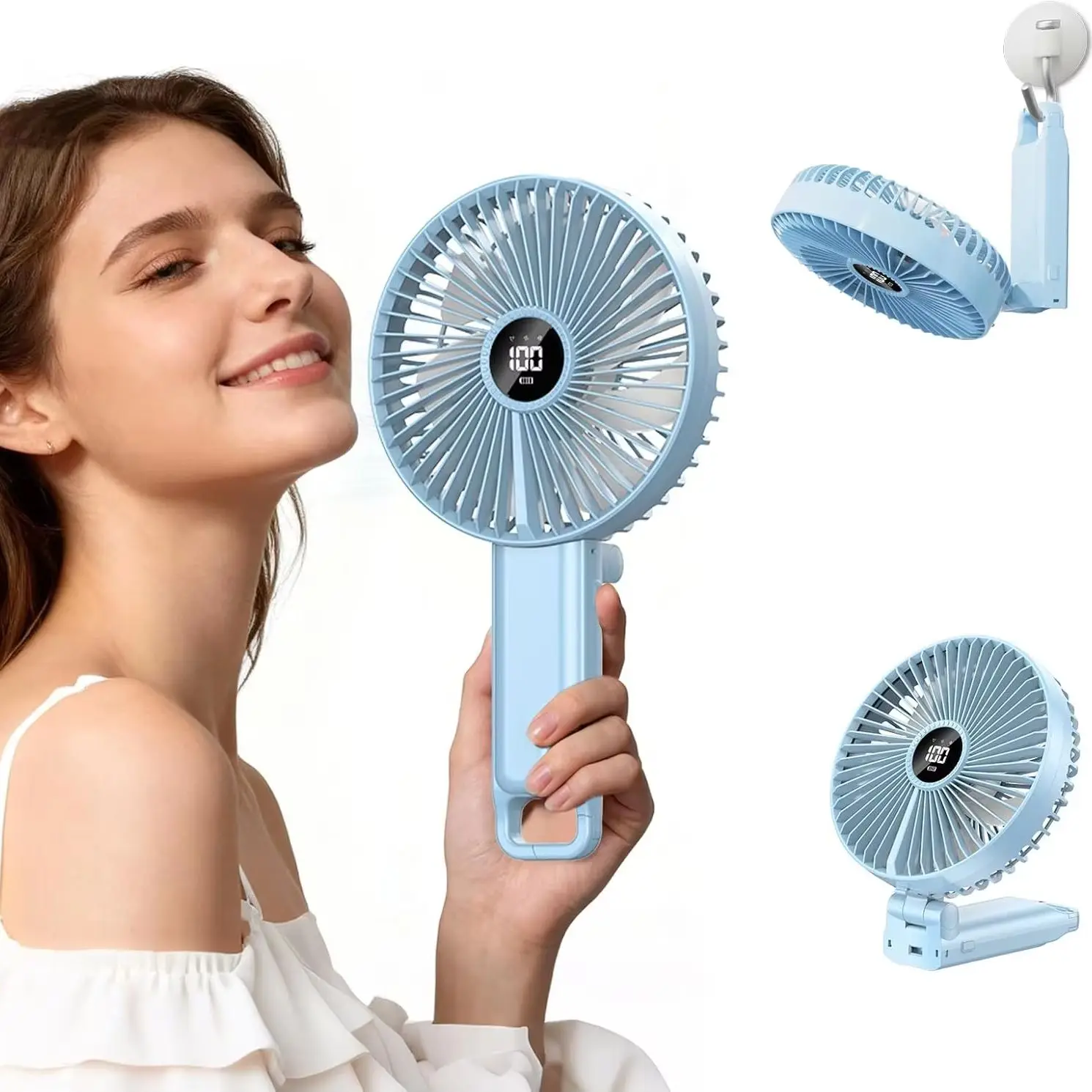 New Portable Folding Handheld Fan 3600mAh Desktop Rechargeable Fan 5-speed Wind Angle Adjustable for Home Outdoor Travel
New Portable Folding Handheld Fan 3600mAh Desktop Rechargeable Fan 5-speed Wind Angle Adjustable for Home Outdoor Travel