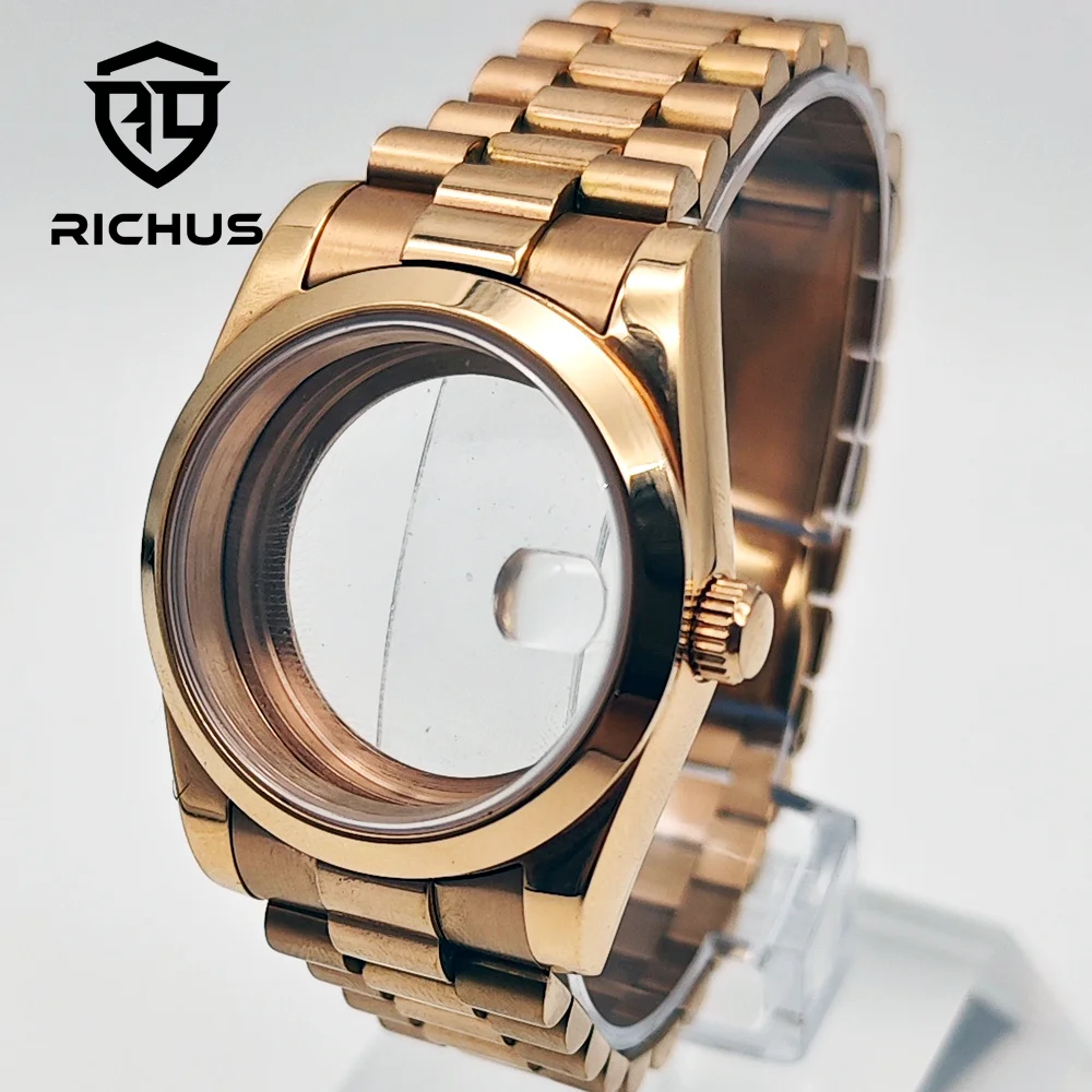 RICHUS NH35 Case 36mm 39mm Rose Gold Watch Case And Strap Fit NH35 NH36 Miyota8215-DG ETA 2824 PT5000 Movement Watch Accessories
RICHUS NH35 Case 36mm 39mm Rose Gold Watch Case And Strap Fit NH35 NH36 Miyota8215-DG ETA 2824 PT5000 Movement Watch Accessories