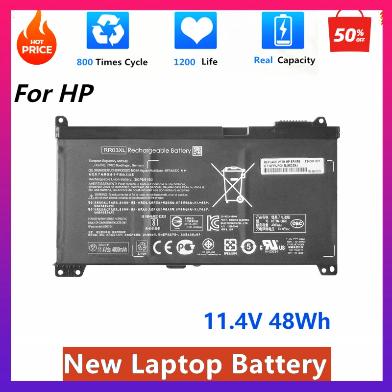 Новый аккумулятор для ноутбука RR03XL для HP ProBook 430 435 440 450 455 470 G4 G5 HSTNN-PB6W HSTNN-UB7C HSTNN-LB71 851477 -832 48 Втч 3 ячеек
Новый аккумулятор для ноутбука RR03XL для HP ProBook 430 435 440 450 455 470 G4 G5 HSTNN-PB6W HSTNN-UB7C HSTNN-LB71 851477 -832 48 Втч 3 ячеек