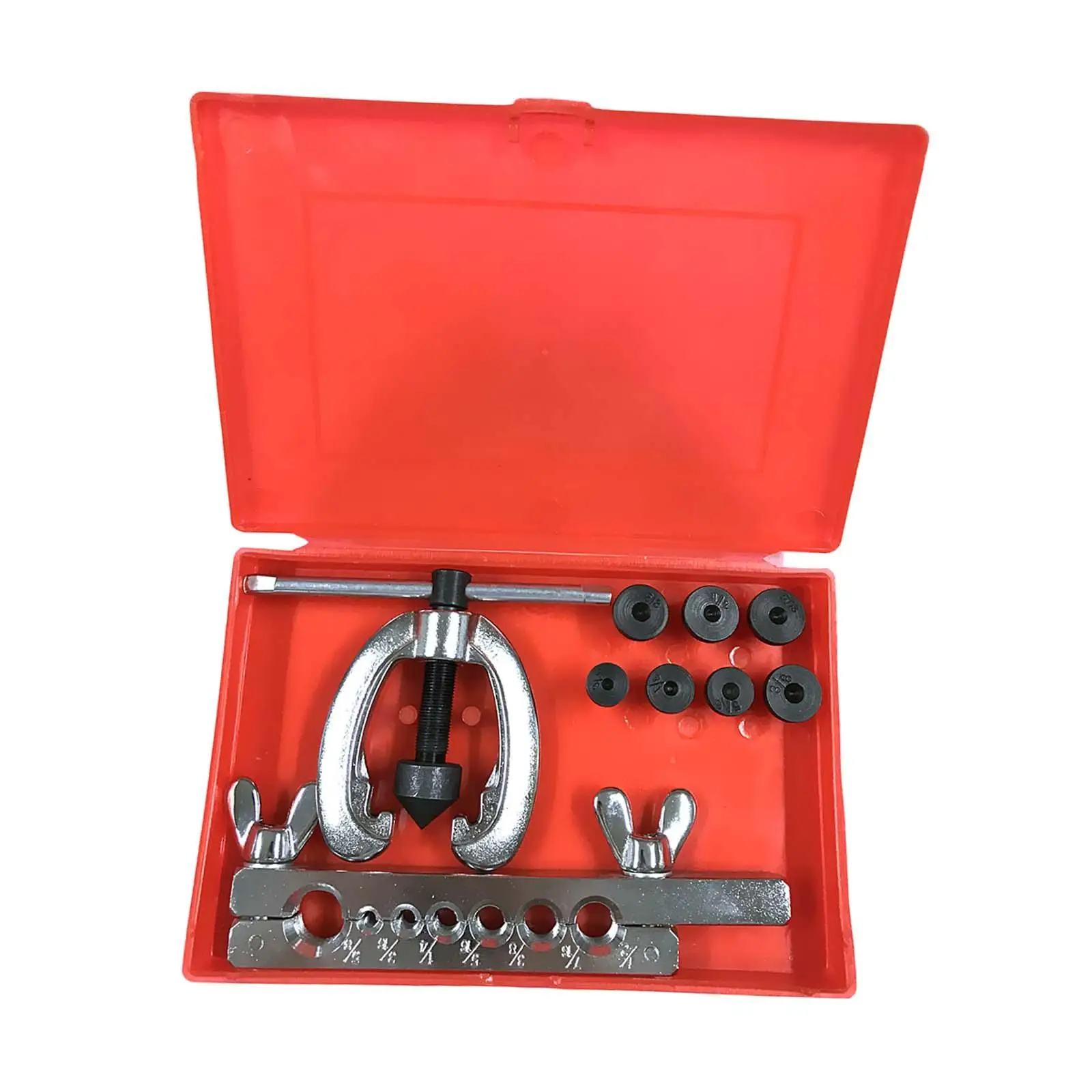 Набор инструментов для двойного развальцовки, инструмент для латунных трубок для тормозной магистрали, алюминиевая трубка
Набор инструментов для двойного развальцовки, инструмент для латунных трубок для тормозной магистрали, алюминиевая трубка