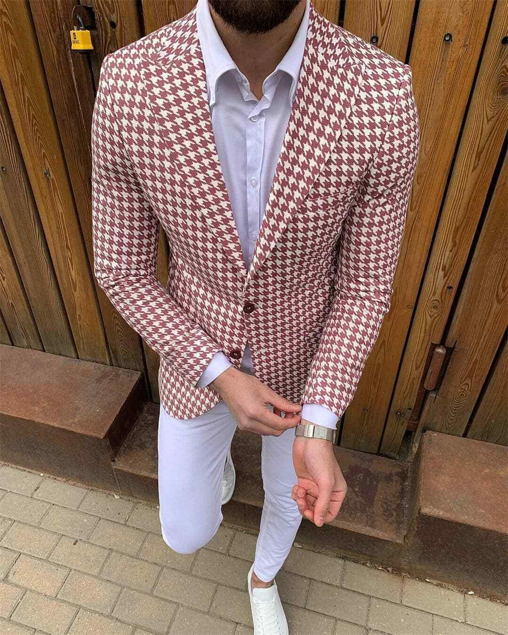 2024 High Quality Male Blazer Fashion Single Breasted Plaid Men's Clothing Houndstooth Business Casual Men's Suit Jacket
2024 High Quality Male Blazer Fashion Single Breasted Plaid Men's Clothing Houndstooth Business Casual Men's Suit Jacket