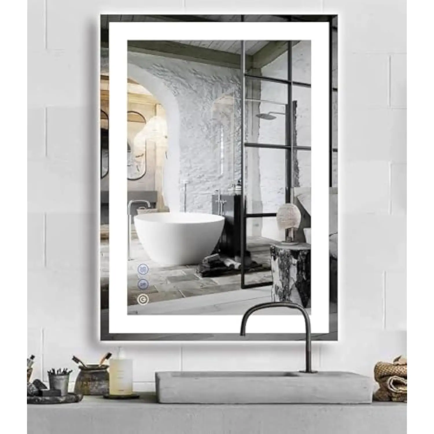 Square Led Bathroom Mirror with Lights 30 X 20 Inch Lighted Vanity Mirror for Bathroom Wall Led Mirror Anti Fog Dimmable 3 Colo
Square Led Bathroom Mirror with Lights 30 X 20 Inch Lighted Vanity Mirror for Bathroom Wall Led Mirror Anti Fog Dimmable 3 Colo