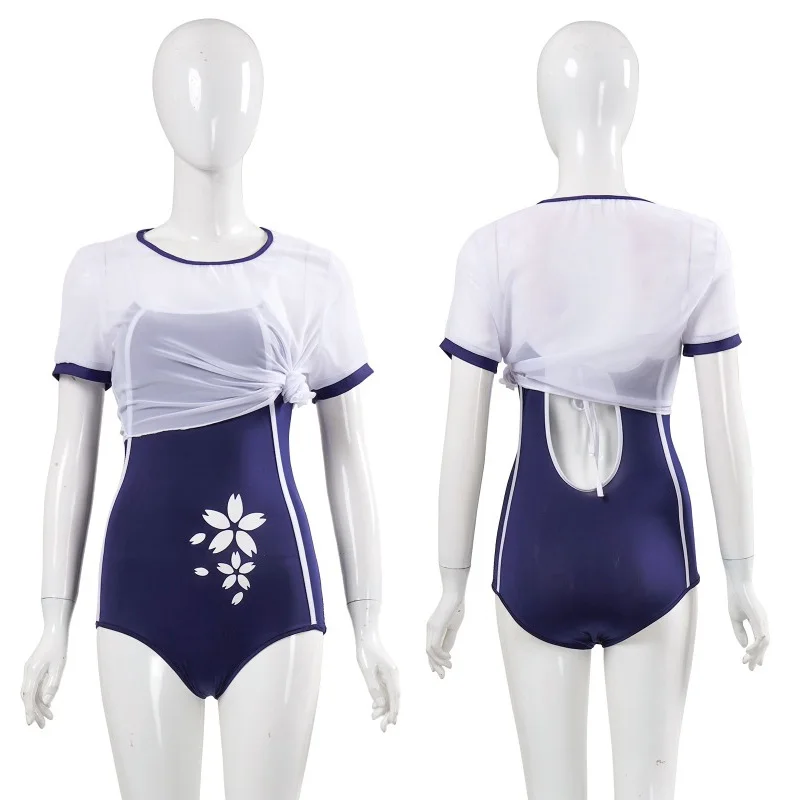 Walnut Cosplay Flower Pattern Women's Two-Piece Swimsuit Short Sleeve Sexy High Waist Slimming Suit Summer Sportswear
Walnut Cosplay Flower Pattern Women's Two-Piece Swimsuit Short Sleeve Sexy High Waist Slimming Suit Summer Sportswear