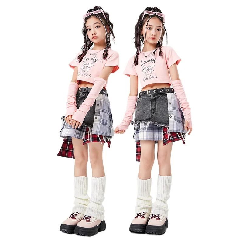 Jazz Dancing Costume Girls Fashion Denim Skirt Jazz Performance Costume Women's Group Children's Walk Show Trendy Clothing
Jazz Dancing Costume Girls Fashion Denim Skirt Jazz Performance Costume Women's Group Children's Walk Show Trendy Clothing