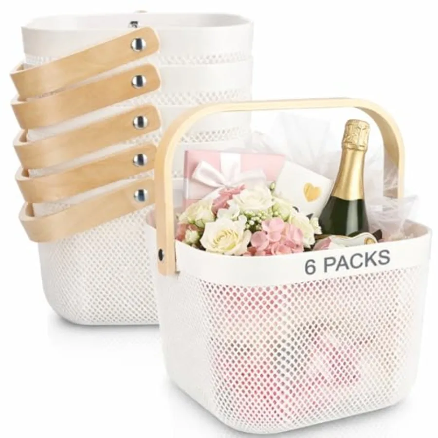 6 Pcs Plastic Mesh Storage Basket with Handle 9.8 x 10.2 x 7.1 Inch Garden Harvest Storage Basket Multi Functional Hanging Orga
6 Pcs Plastic Mesh Storage Basket with Handle 9.8 x 10.2 x 7.1 Inch Garden Harvest Storage Basket Multi Functional Hanging Orga
